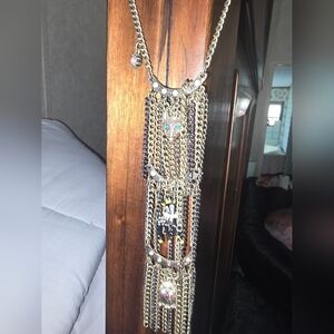 RARE VINTAGE BETSEY JOHNSON WOODLAND FRINGE NECKLACE